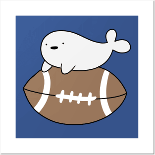 Little Seal and Football Posters and Art